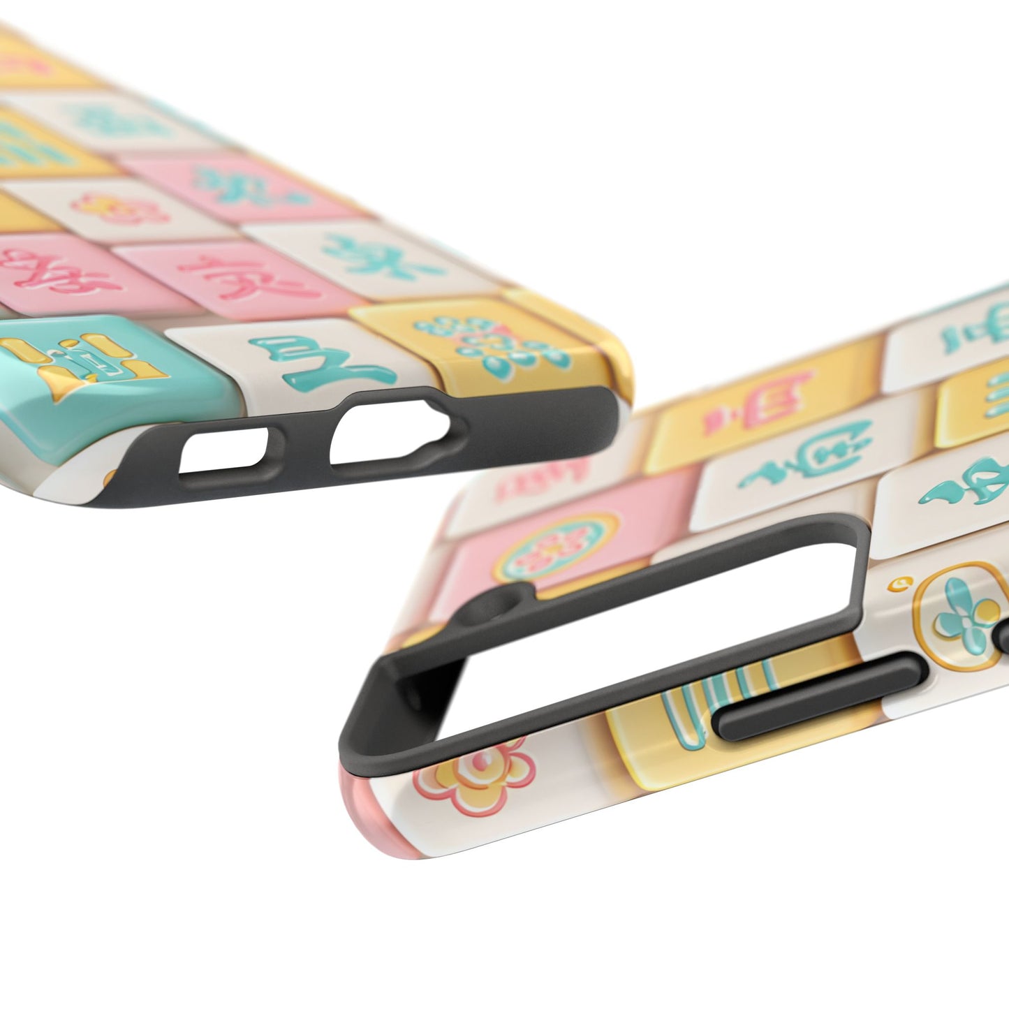 Pastel Mahjong Tile Phone Case | Cute Asian Game Pattern, Durable Protective Case - Splash of Color Co.