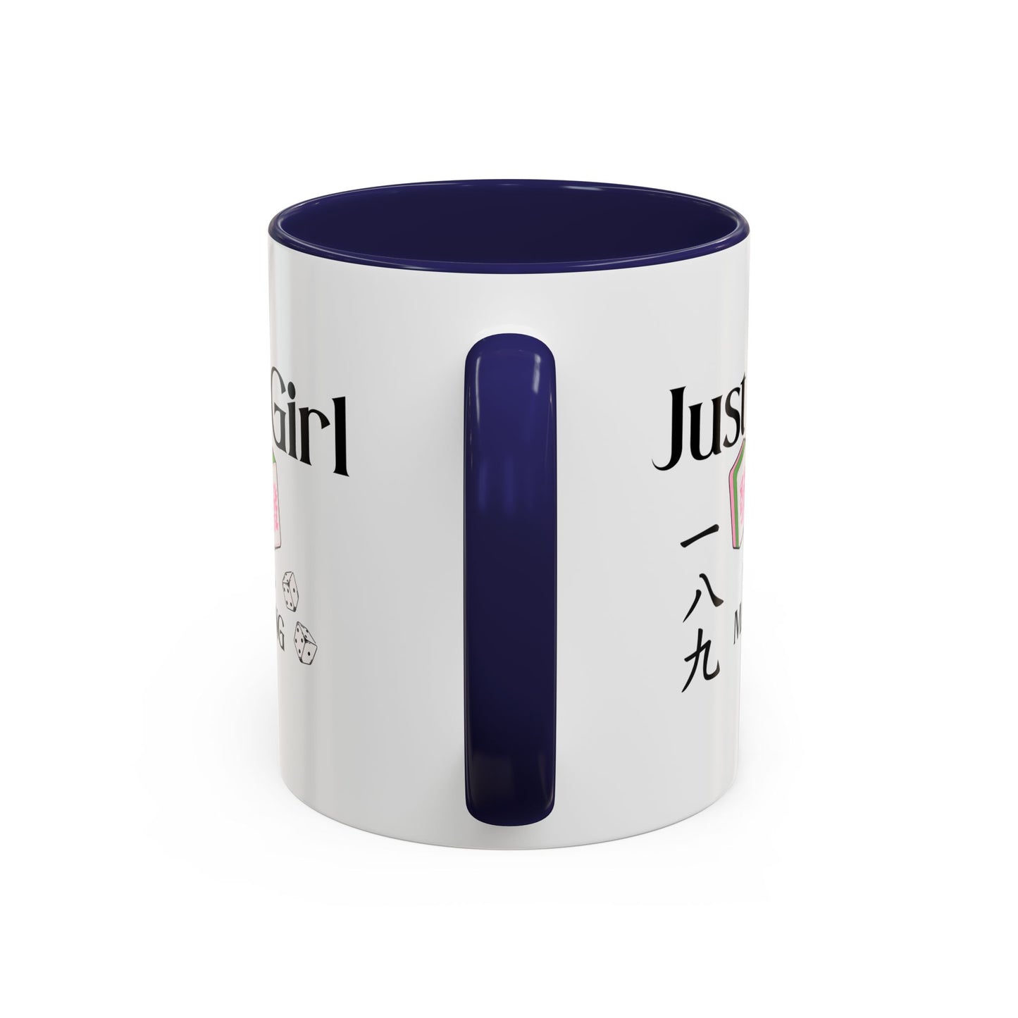Mahjong Mug - "Just A Girl Who Loves Mahjong" Accent Coffee Mug - Splash of Color Co.