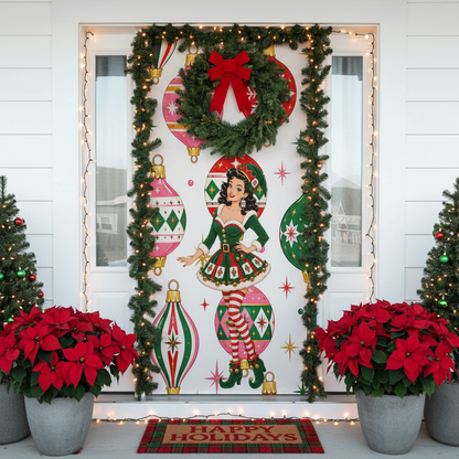 Mahjies Mahjong Friend Madge Christmas Door Sock