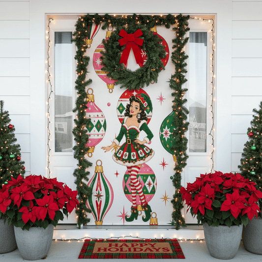 Mahjies Mahjong Friend Madge Christmas Door Sock - Splash Of Mahj And Color Co.