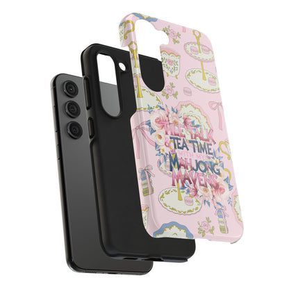 Tea Time Mahjong Phone Case - Stylish Tough Phone Case for Gamers, Tea Lovers, Unique Gift, Protection, Fun Design