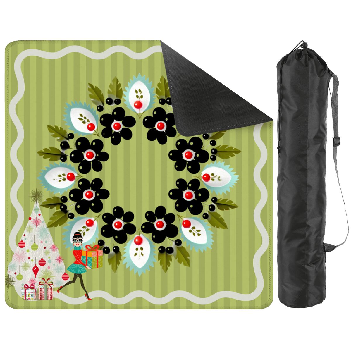 Ho'ing All The Way Nostalgic Christmas Mahjong Mat