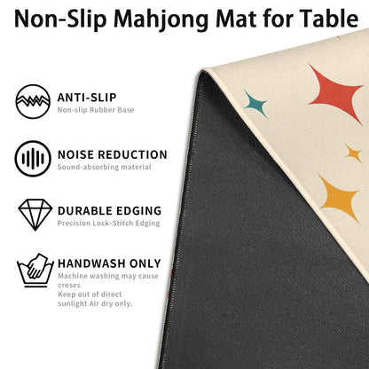 Funny Mahjong Mat, I Don't Give A Crak Stitched-Edge Mahjong Table Mat 33" x 33"