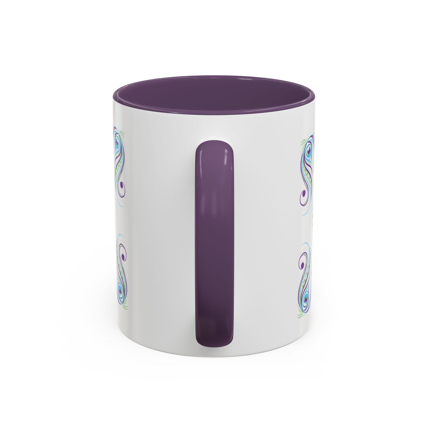 Preppy Peacock Whimsical Pink Green, Purple Coffee Mug - Splash of Color Co.