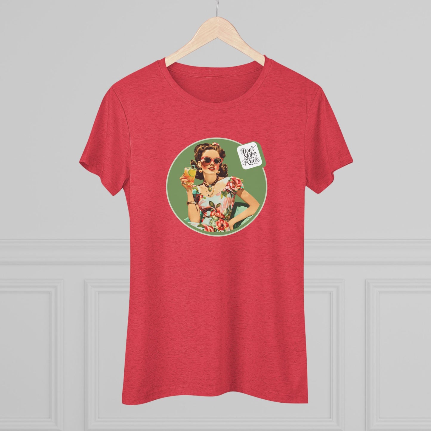 Funny Mahjong Tee, Don't Stare At My Rack Women's Cut