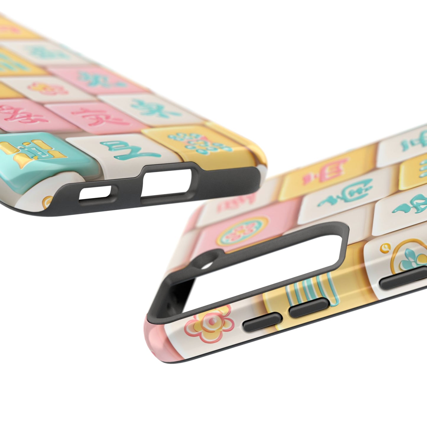 Pastel Mahjong Tile Phone Case | Cute Asian Game Pattern, Durable Protective Case - Splash of Color Co.