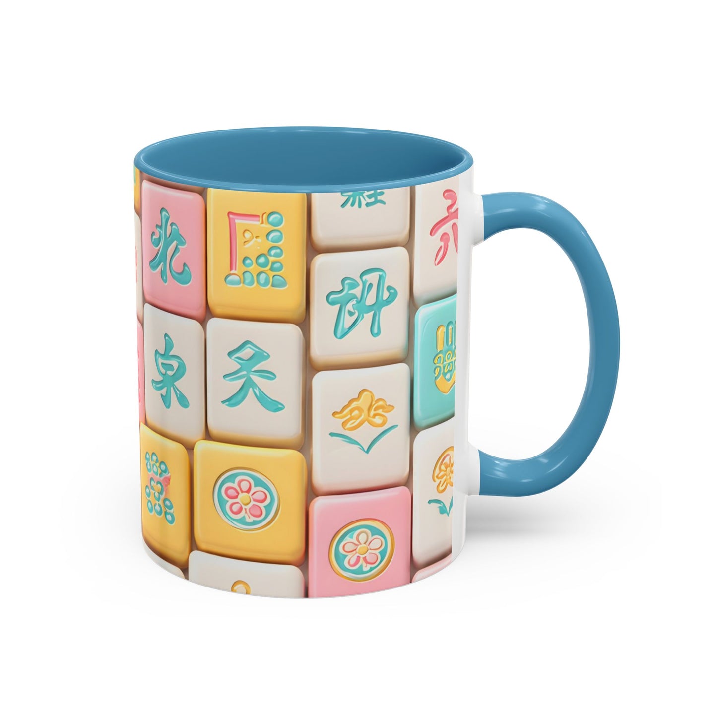 Pastel Mahjong Tile Pattern Mug | Accent Coffee Mug - Splash of Color Co.