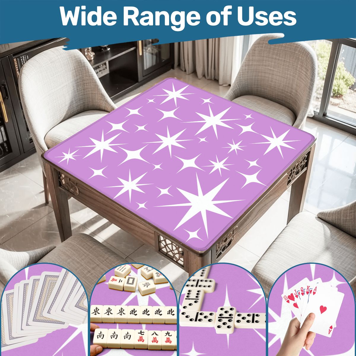 Lush Lavendar Starbrite Mahjong Mat - Splash of Color Co.