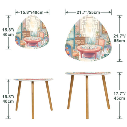 Mahjong Garden Tea Room Modern Nesting Tables - Splash of Color Co.
