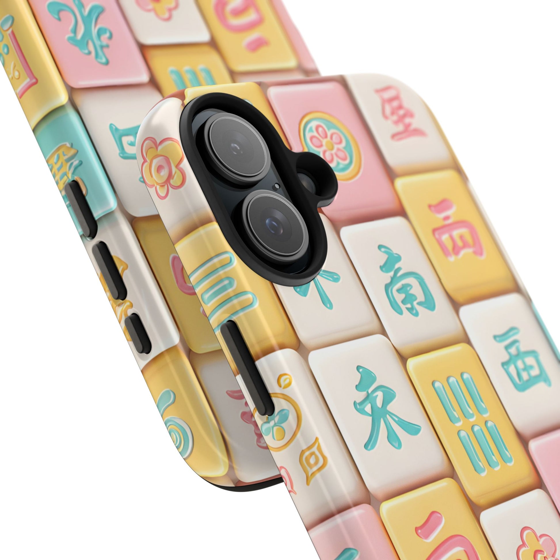 Pastel Mahjong Tile Phone Case | Cute Asian Game Pattern, Durable Protective Case - Splash of Color Co.