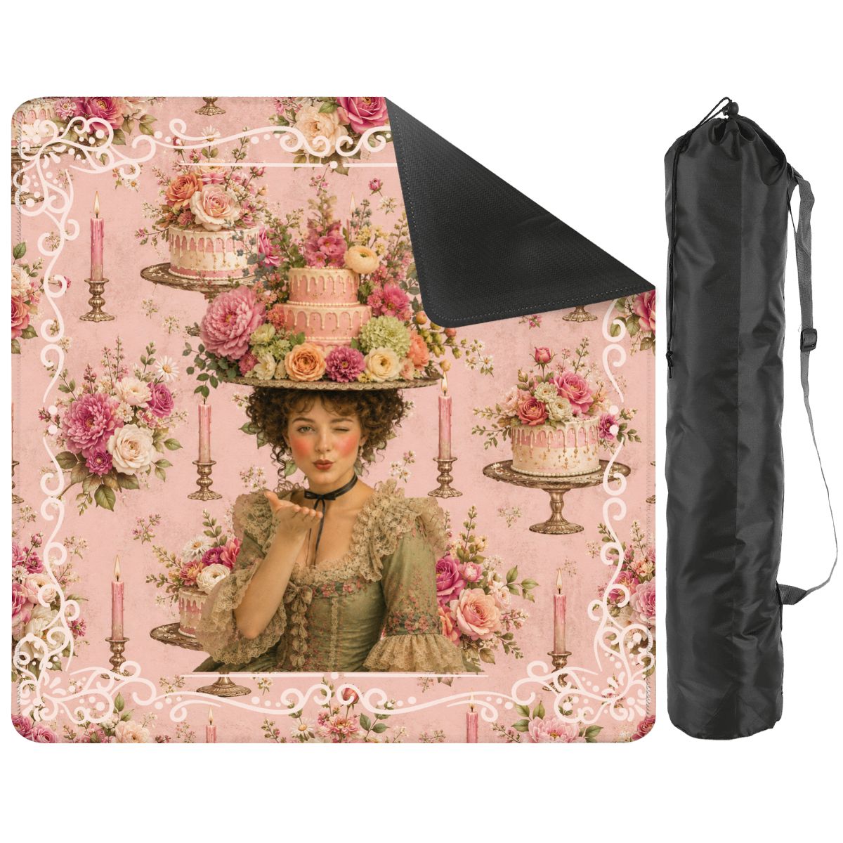 Victorian Birthday Girl, Cheeky Fun Celebration Mahjong Mat - Splash Of Mahj And Color Co.