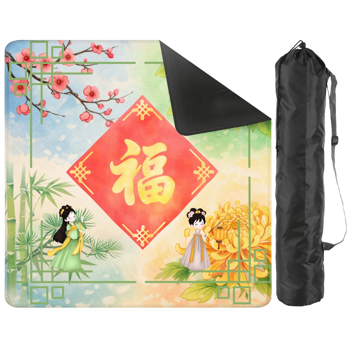 FOUR SEASONS OF FORTUNE Mahjong Mat - Splash of Color Co.