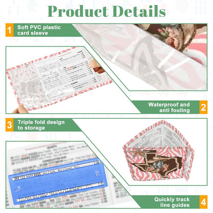 Texan Girl, Boho Floral 4 Mahjong Card Holder with Line Finder - Splash of Color Co.