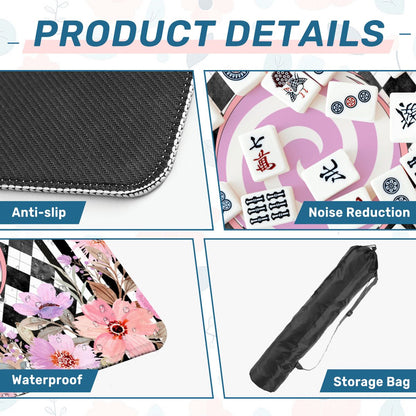 Harlequin Romance Floral Preppy Mahjong Mat - Splash of Color Co.