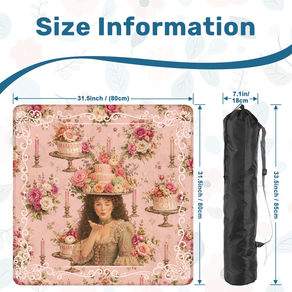 Victorian Birthday Girl, Cheeky Fun Celebration Mahjong Mat - Splash Of Mahj And Color Co.