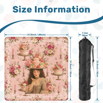 Victorian Birthday Girl, Cheeky Fun Celebration Mahjong Mat - Splash Of Mahj And Color Co.