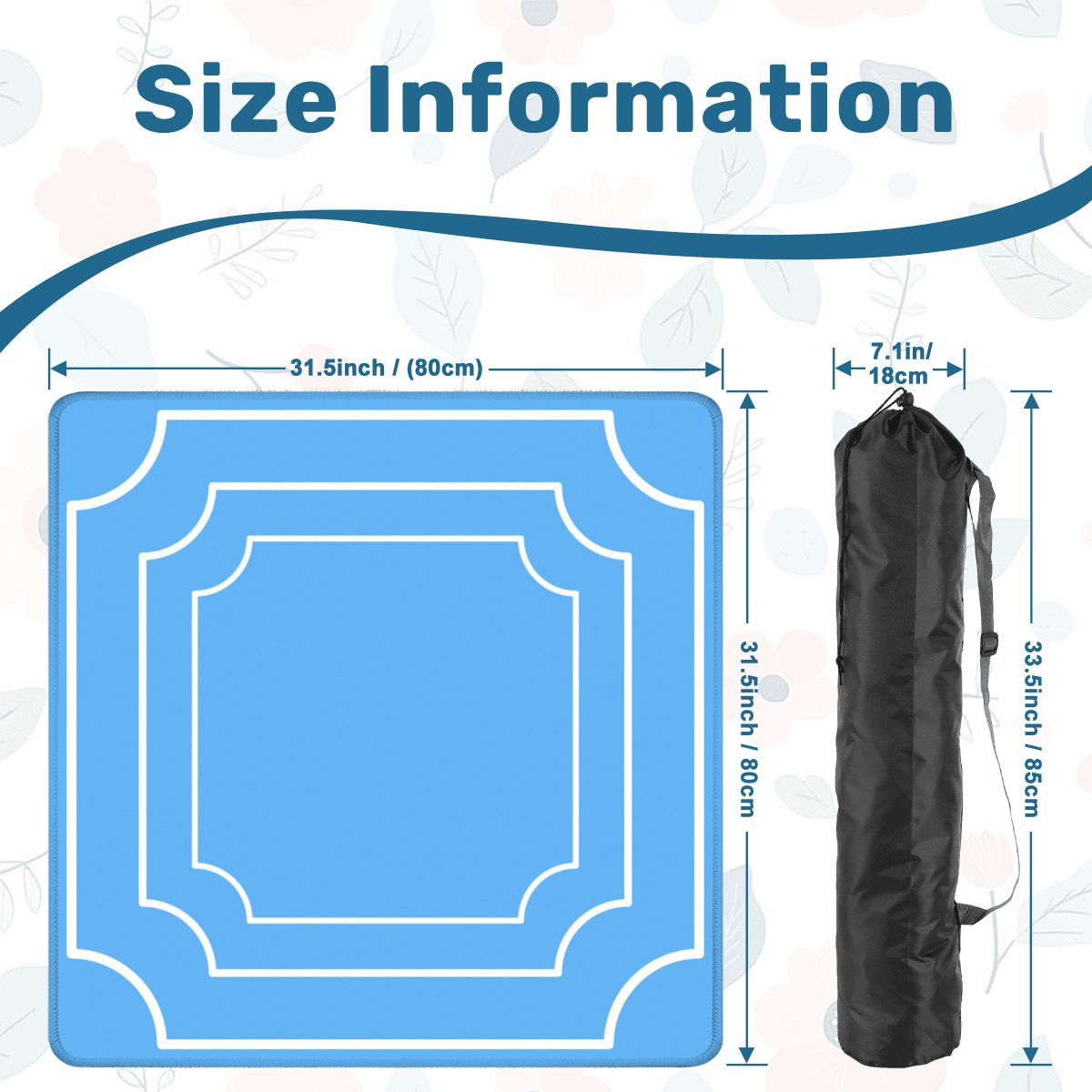 Plain And Simple Robins Egg Blue Minimalist Mahjong Mat - Splash of Color Co.