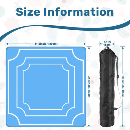Plain And Simple Robins Egg Blue Minimalist Mahjong Mat - Splash of Color Co.