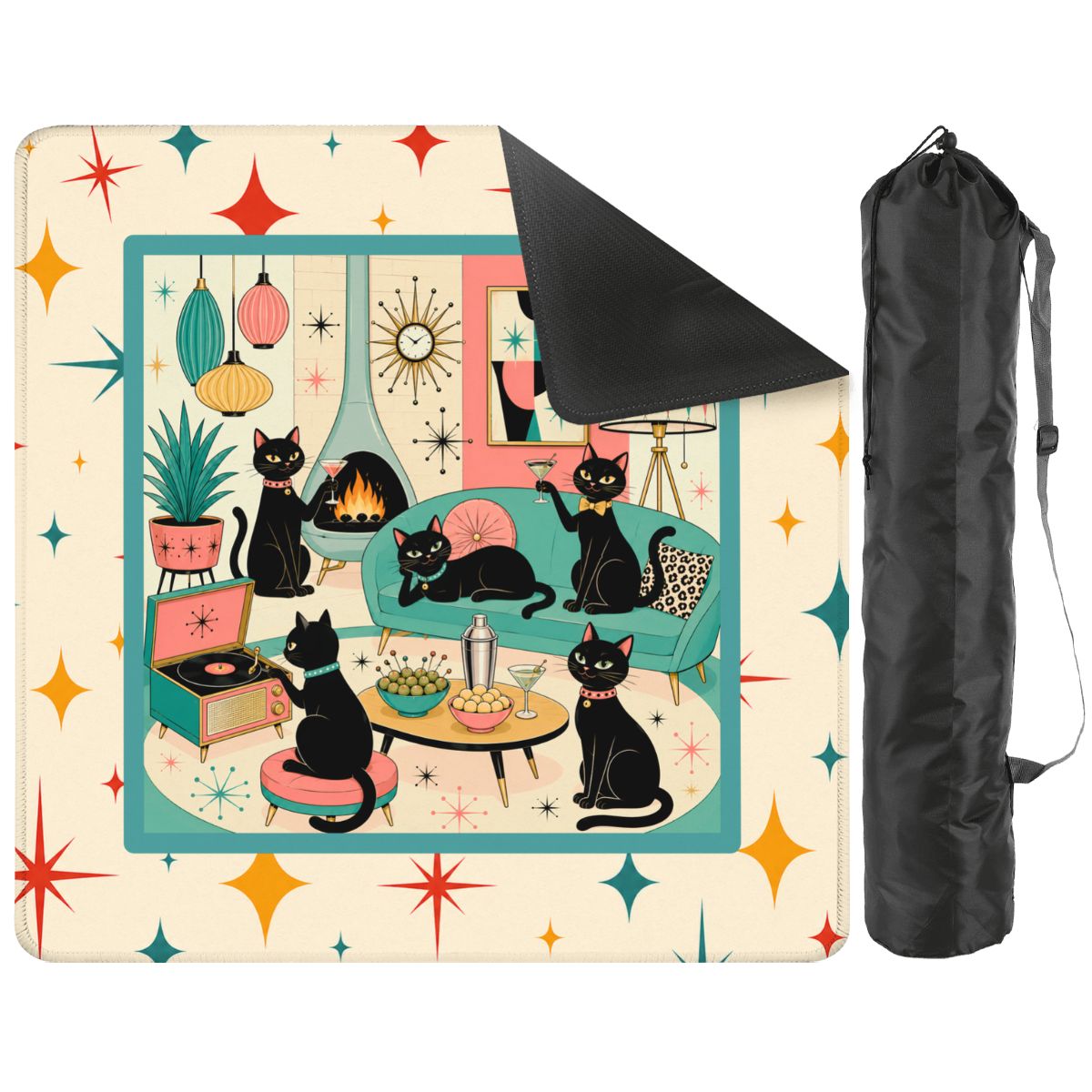The Cool Cats Mahj Club Modcentric Mahjong Mat