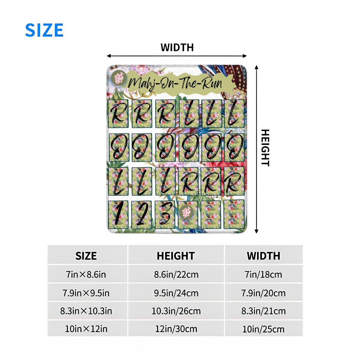 Mahj On The Run Asian Chinoiserie Solo Practice Play Pad - Splash of Color Co.
