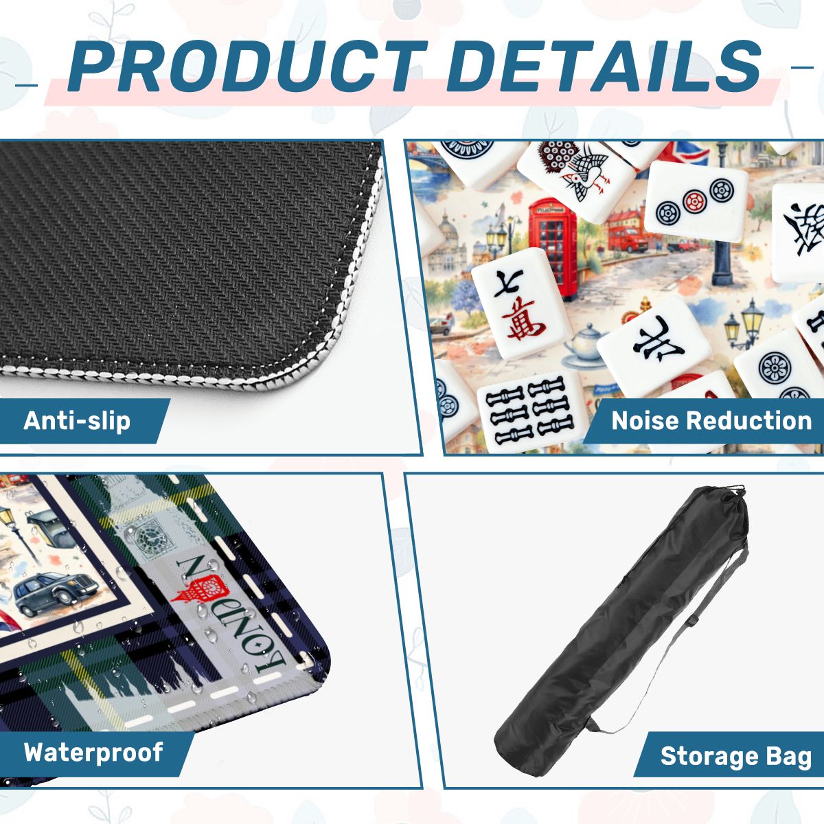 Streets of London Mahjong Mat - Splash of Color Co.