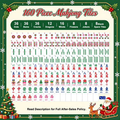 Nostalgic Jolly Santa Playful Workshop Christmas Mahjong Tiles Amd Carry Case