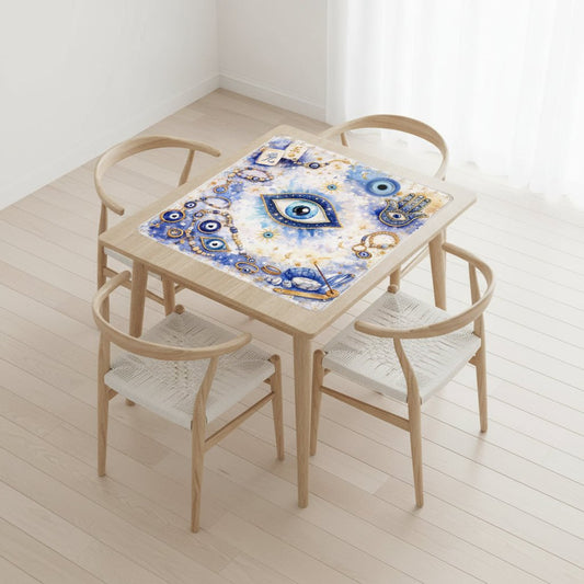 Evil Eye Blue Aura Mahjong Mat - Splash of Color Co.