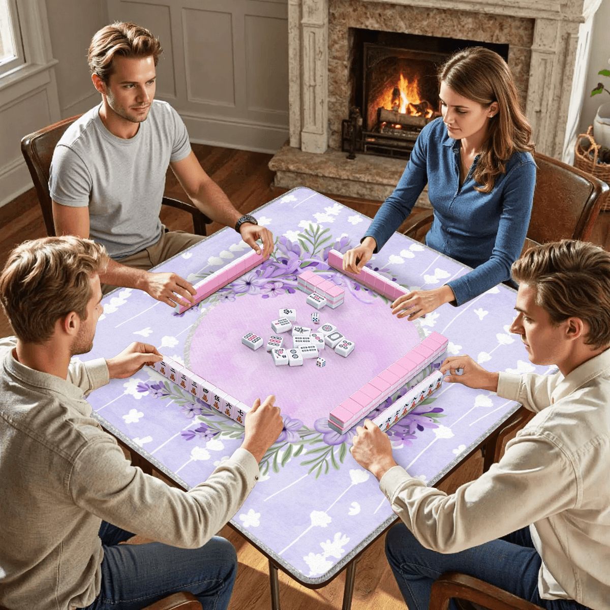 Lovely Lilac, Pale Pastel Purple Mahjong Mat - Splash of Color Co.