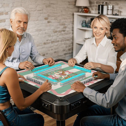 Wild West Wonderland Mahjong Preppy Striped Mahj Christmas Mat