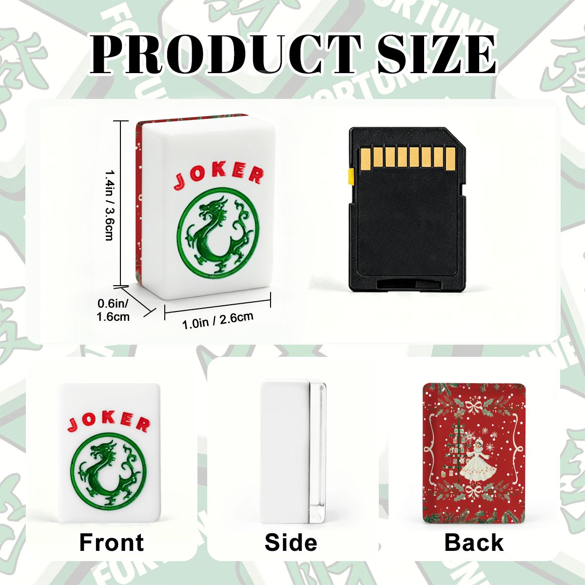 Whimsical Nostalgic Christmas American Mahjong Tiles And Carry Case Tote - Splash of Color Co.