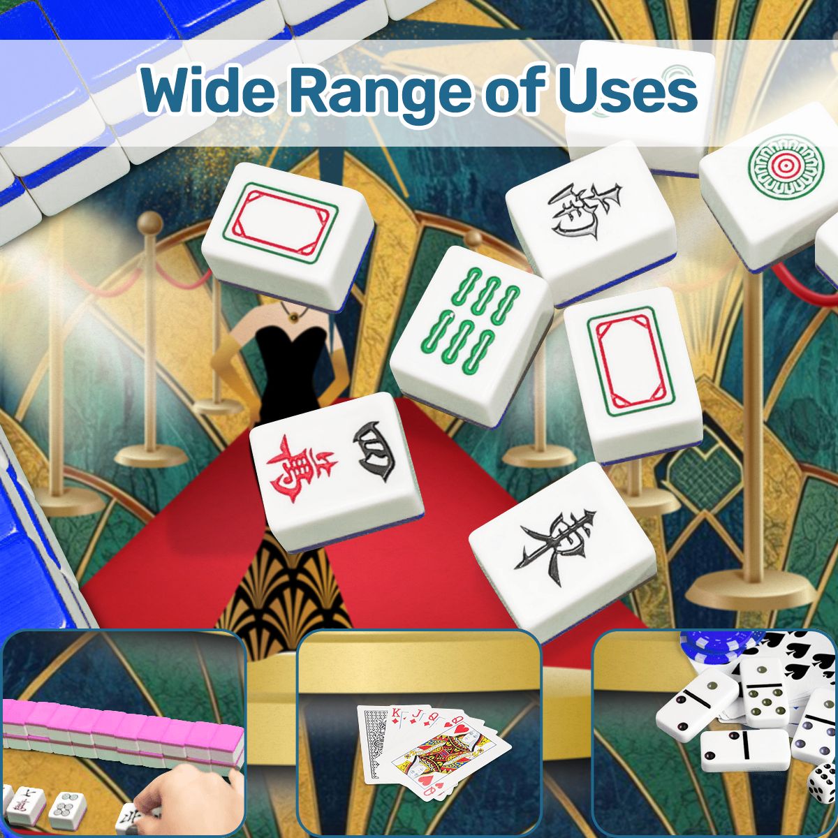 Art Deco Hollywood Regency Mahjong Mat - Splash of Color Co.