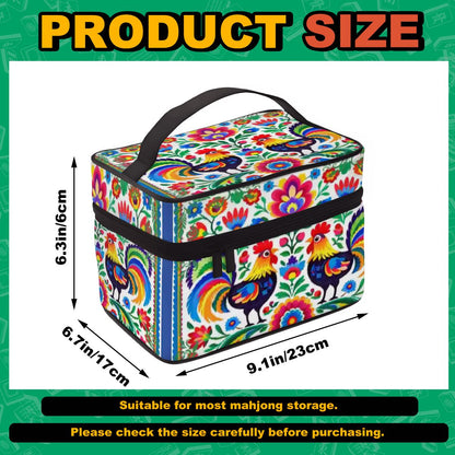 Wycinanki Polish Folk Art, Rooster Portable Mahjong Bag - Splash of Color Co.