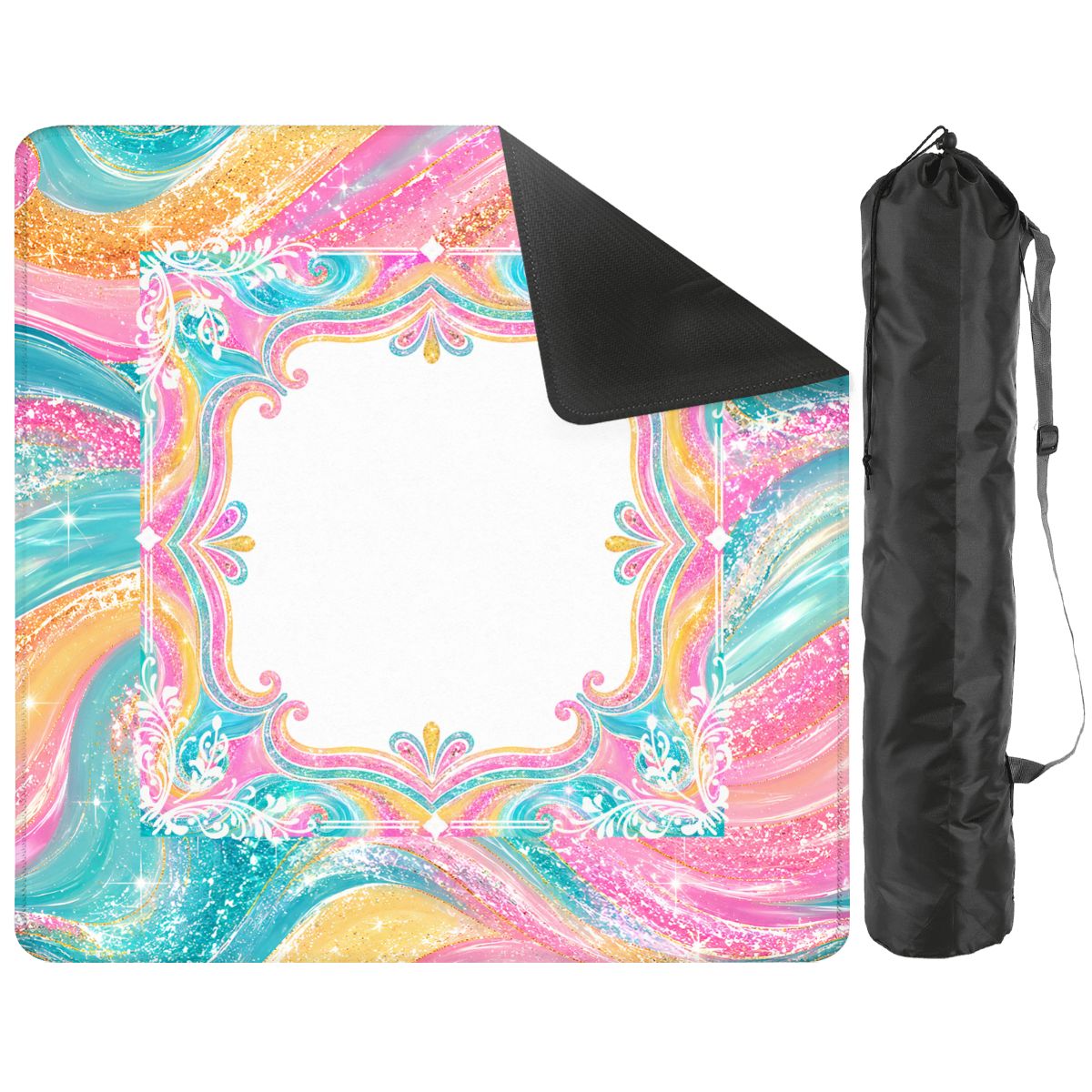 The Tide Is High Coastal Waves Pastel Preppy Mahjong Mat - Splash Of Mahj And Color Co.