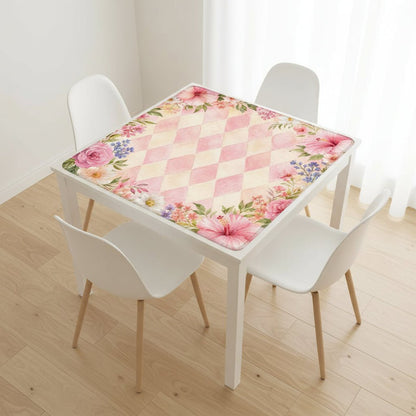 Harlequin Romance Petals Of Pink Vintage Inspired Mahjong Mat - Splash Of Mahj And Color Co.
