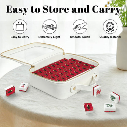 Art Deco Speakeasy Cocktail Shaker American Mahjong Tiles And Carry Case Bundle - Splash of Color Co.