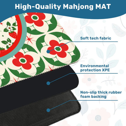 The Bloom - a - Rama Red And Green Mahjong Mat - Splash of Color Co.