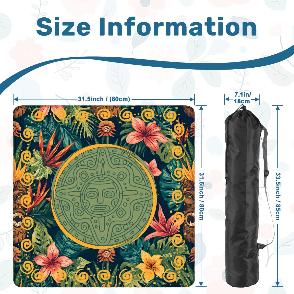 Tiki Time Infusion Tropical Mahjong Mat - Splash of Color Co.