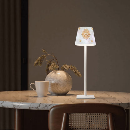 Mother Of Pearl Brooch Elegance LED Cordless Table Lamp