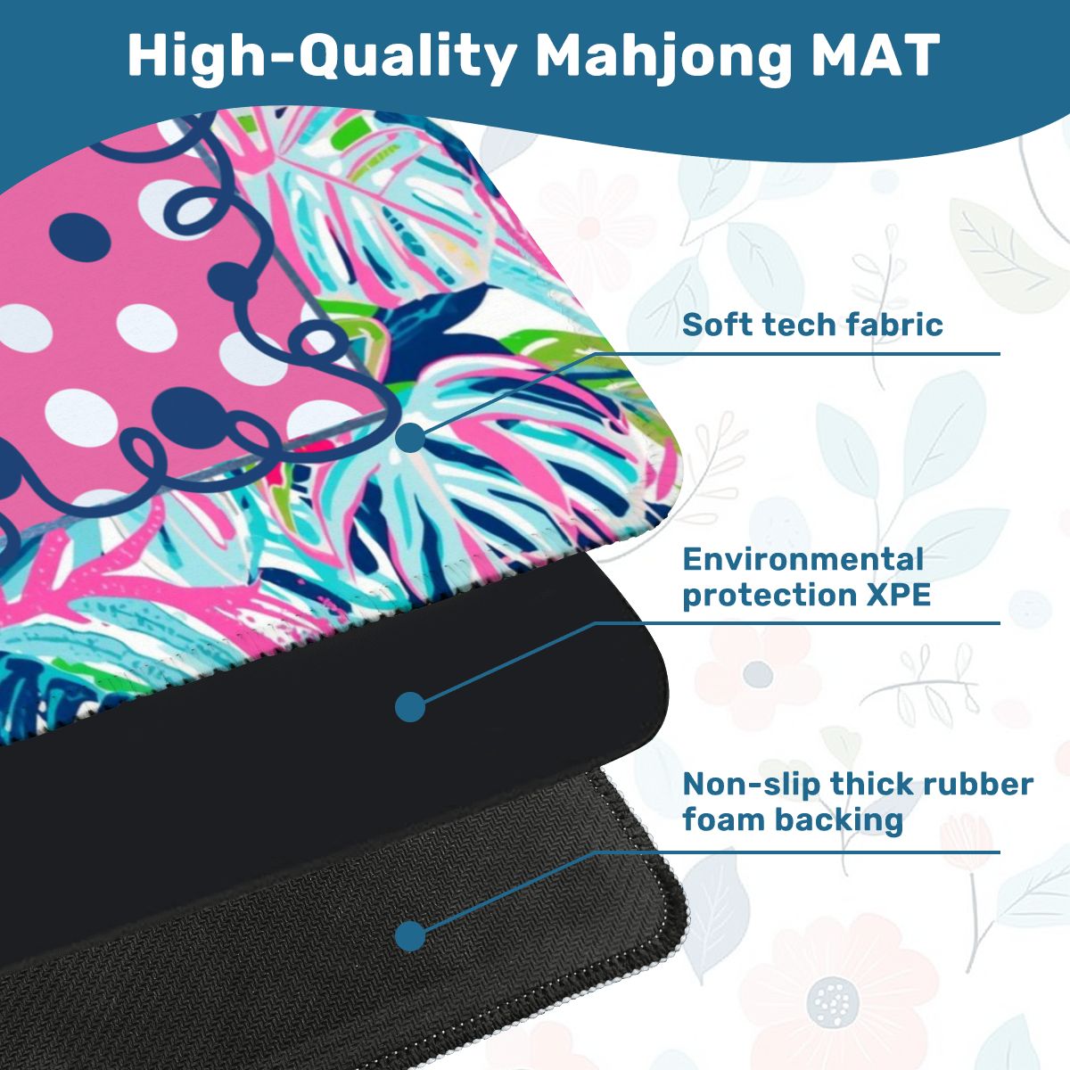 Preppy Pastel Polka Dot Mini Mahjong Mat - Splash of Color Co.