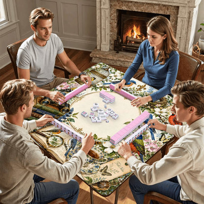 Vintage Birdwatcher's Society Mahjong Mat