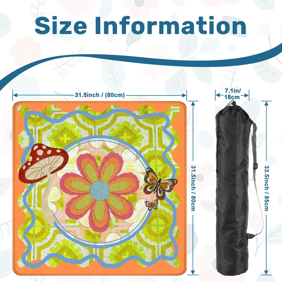 Granny’s Happy Shroom Zoom Mahjong Mat - Splash of Color Co.