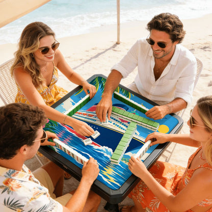 Mini Mahjong Mat, Set To Sail Cruise Designed - Splash Of Mahj And Color Co.