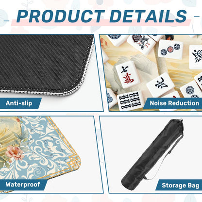 On Golden Pond Swan Mahjong Mat - Splash of Color Co.