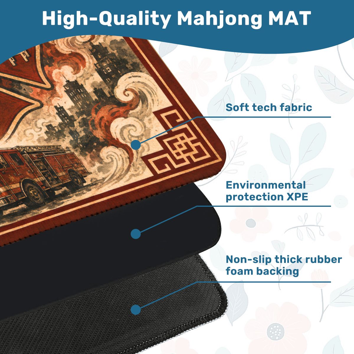 Firefighters Mahjong Mat