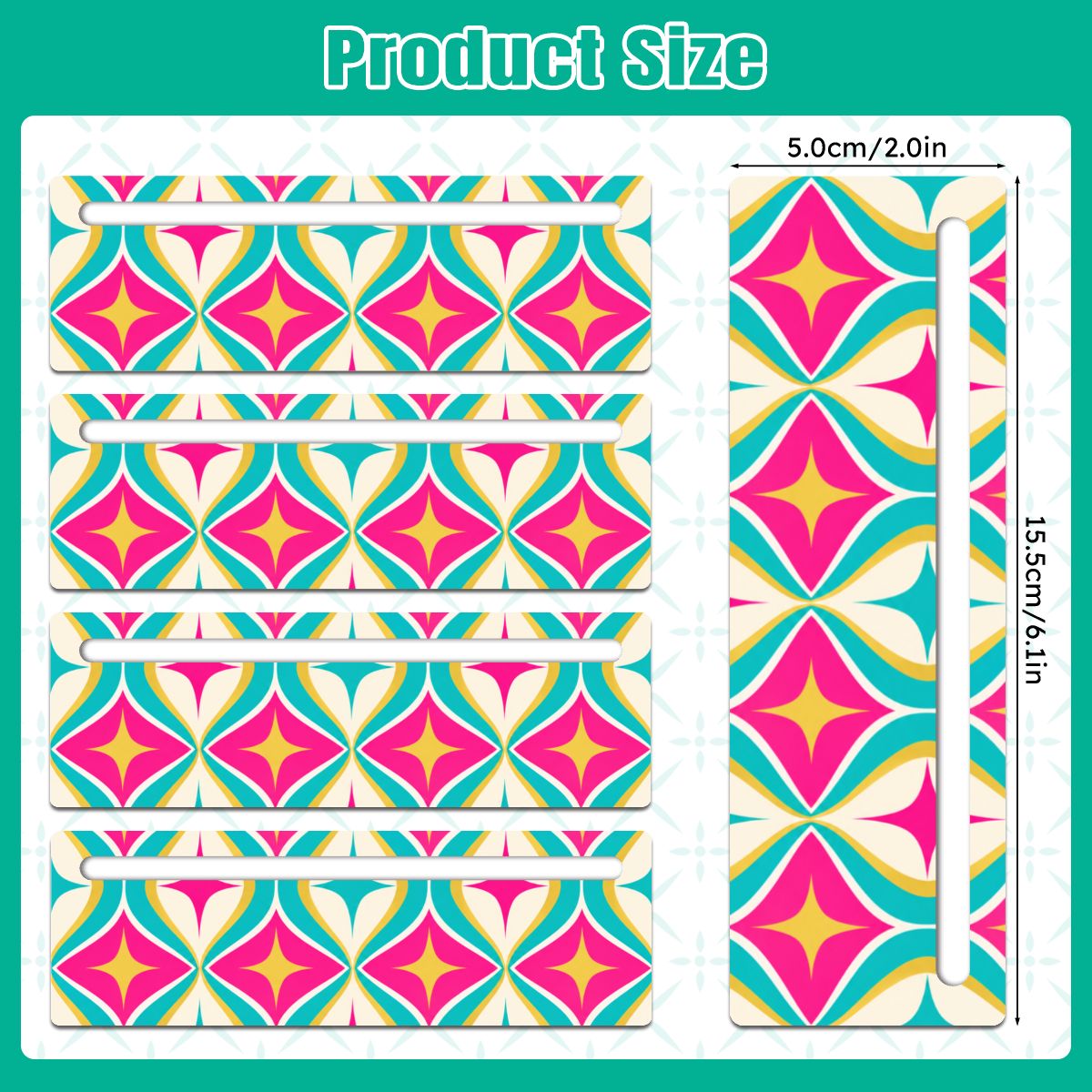 Modtastic Hot Pink And Aqua Mahjong Line Reader 4 Pack
