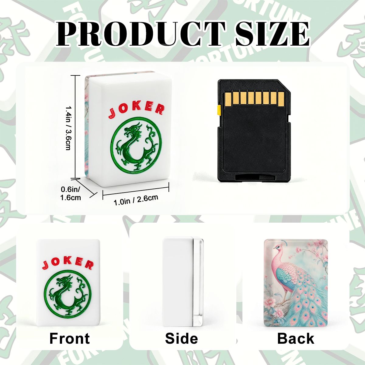 Pretty Pastel Peacock Chinoiserie Cherry Blossom American Mahjong Tiles And Carry Case Bundle - Splash of Color Co.