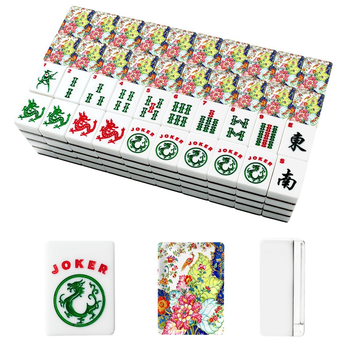 Tobacco Leaf American Mahjong Tiles And Carry Case - Splash Of Mahj And Color Co.
