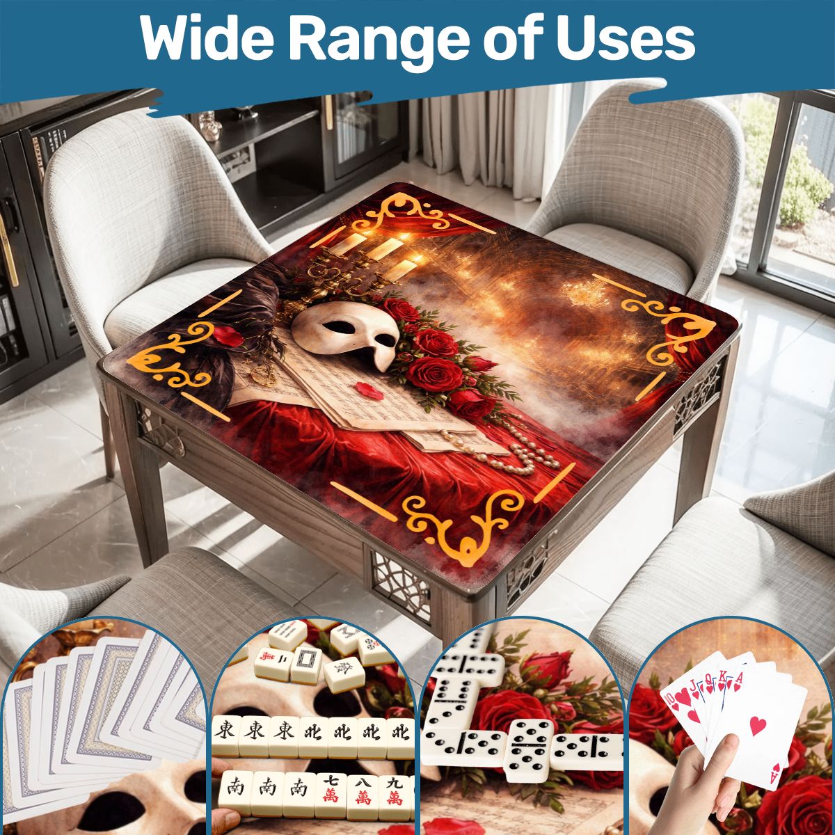 Candlelight Opera Mahjong Mat - Splash of Color Co.