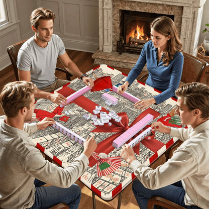 We Built This City Of Mahjong Walls Festive Christmas Nostalgic Mahjong - Splash of Color Co.
