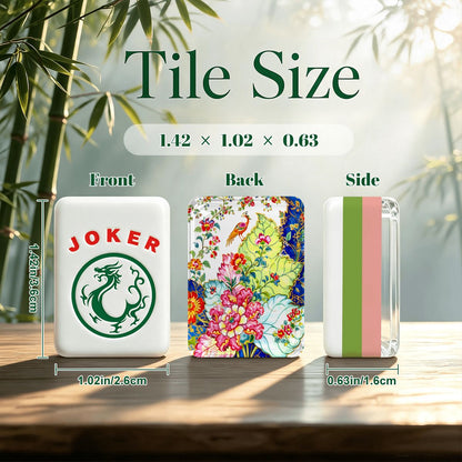 Tobacco Leaf 4 Layer American Mahjong Tiles Set And Carry Case - Splash Of Mahj And Color Co.